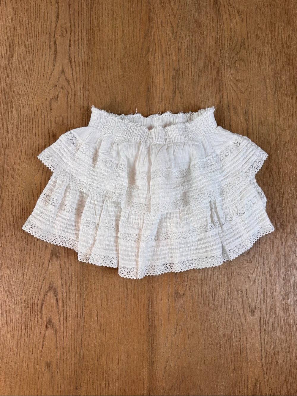 Aerie White Ruffled Tiered Skirt